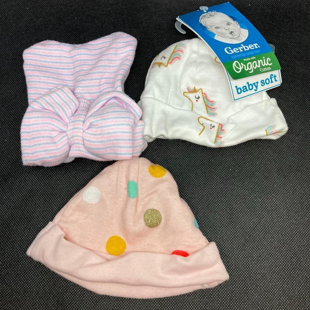New with Tag Gerber Infant newborn caps